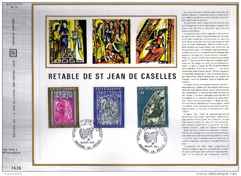 Feuillet Tirage Limité CEF 13 Retable De St Jean De Caselles - Maximum Cards