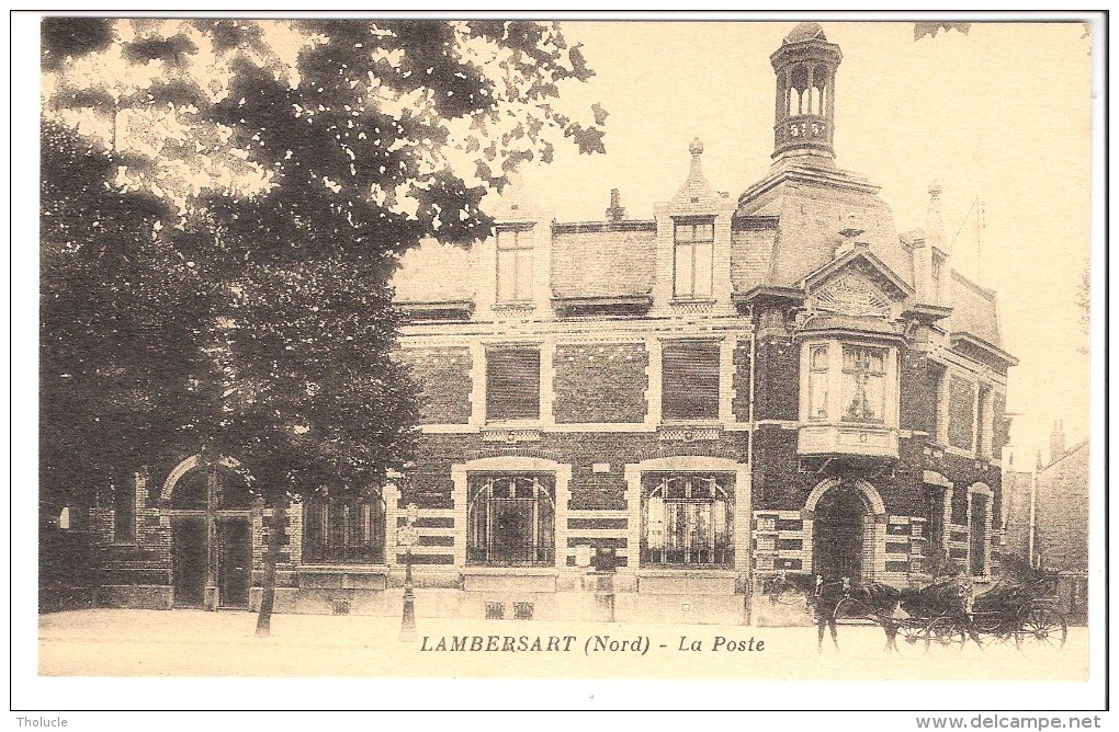 Lambersart (Lille-Nord)-La Poste-Cabriolet-Cheval-Edit. G.Réant, Marcq-en-Baroeul - Lambersart