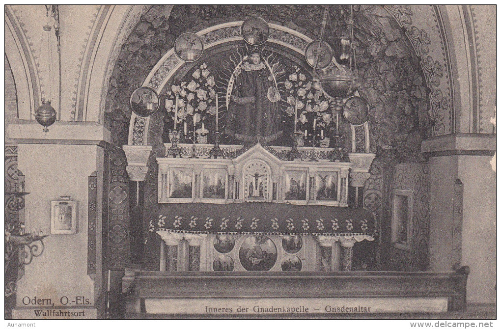 Francia-- Oderen,o Els--1915--Wallfahrtsort--Inneres Der Gnadenkapelle-Gnadenaltar--Pour, France - Thann