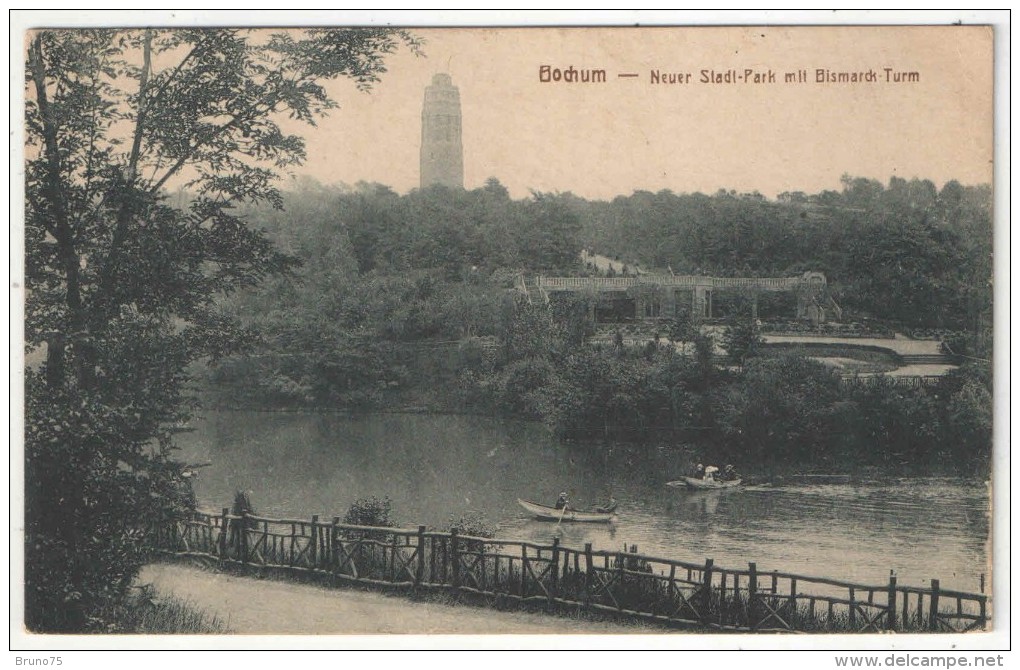 BOCHUM - Neuer Stadt-Park Mit Bismarck-Turm - Bochum