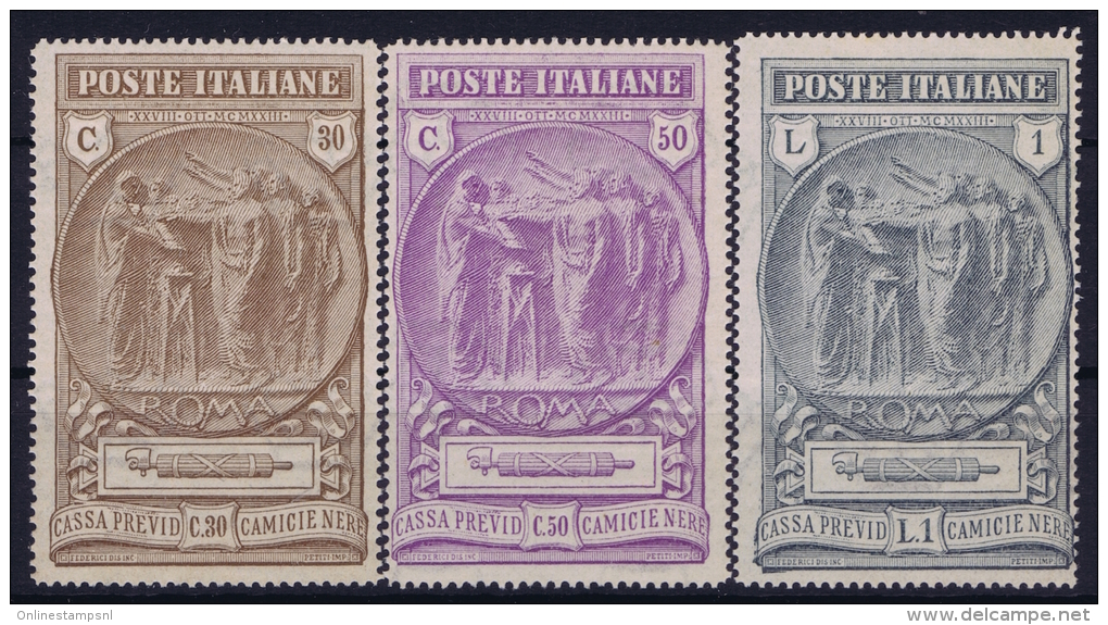 Italia: 1923  Sa 147 - 149  Mi Nr 183 - 185  MNH/**  Some Gum Irregularities As Usual - Ungebraucht