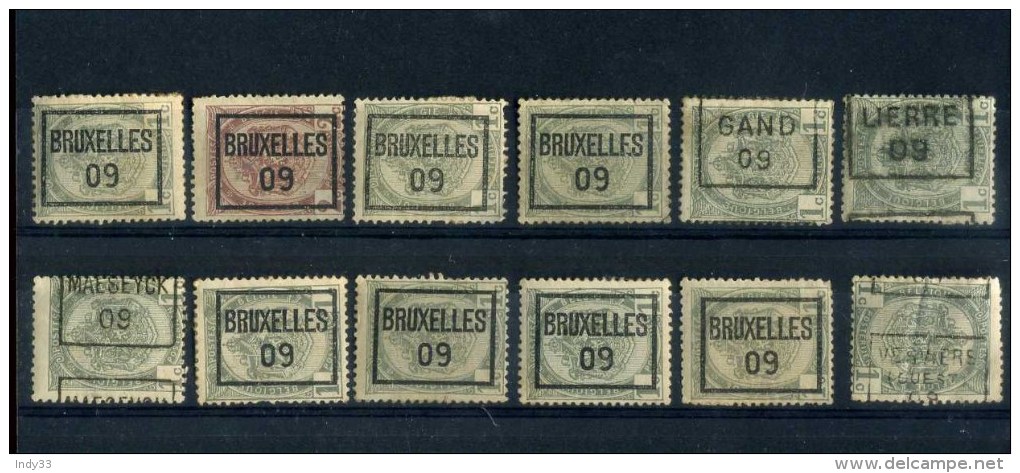 - BELGIQUE . PREOS 1909 . - Rolstempels 1900-09