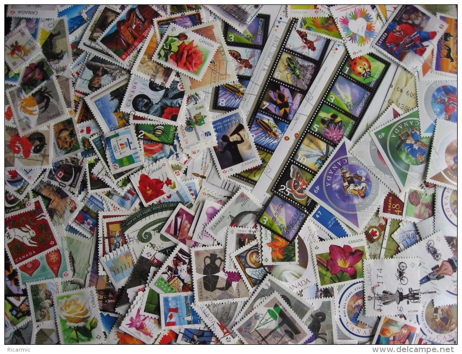 Canada Collection Of 200 Different 2000-2014 Issues! Face Same=regular/different Perforations/ex-bklt/coils - Collections