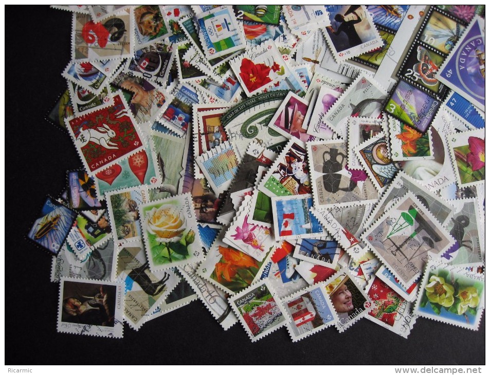 Canada Collection Of 200 Different 2000-2014 Issues! Face Same=regular/different Perforations/ex-bklt/coils - Collections