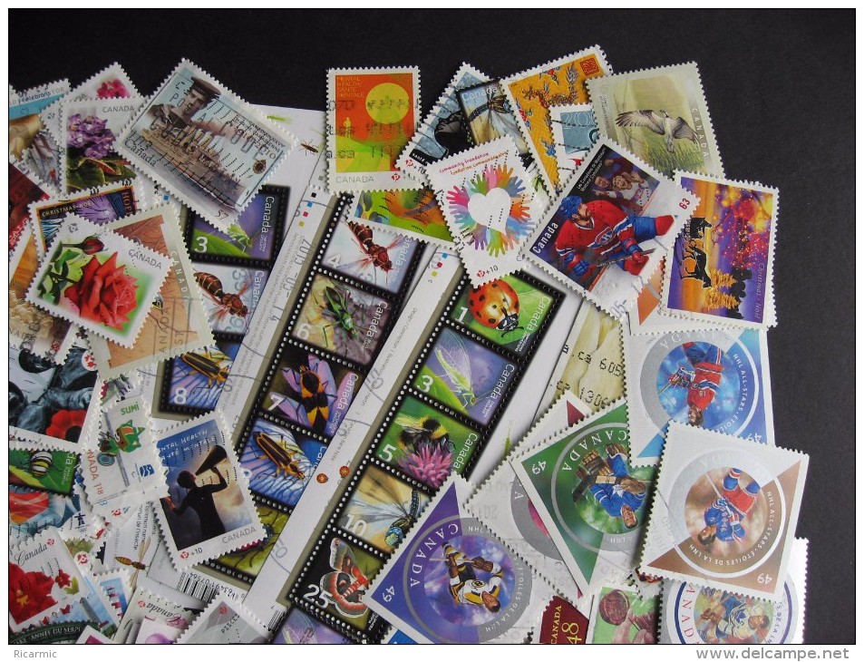 Canada Collection Of 200 Different 2000-2014 Issues! Face Same=regular/different Perforations/ex-bklt/coils - Collections