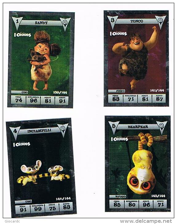 I CROODS - LOTTO DI 13 DIFFERENTI CARTE ARGENTATE COMPRESE TRA I NUMERI 127 E 143 - - Autres & Non Classés