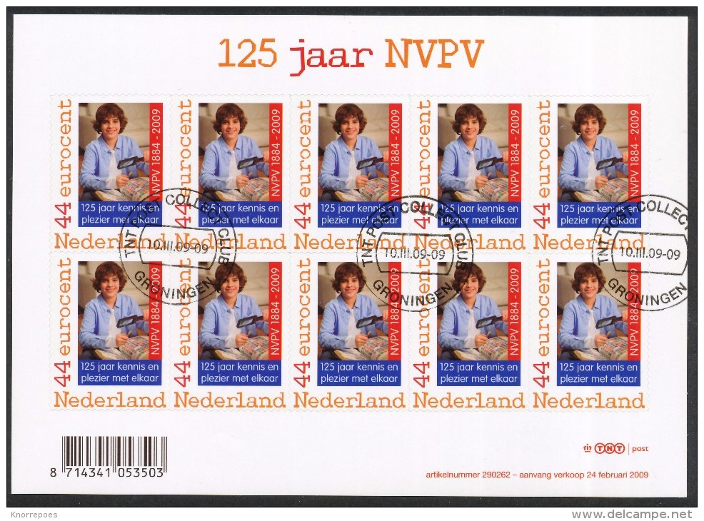 Netherlands Sheet 2009 125 Dutch Philatelic Association Michel 2648 - Blocks & Sheetlets