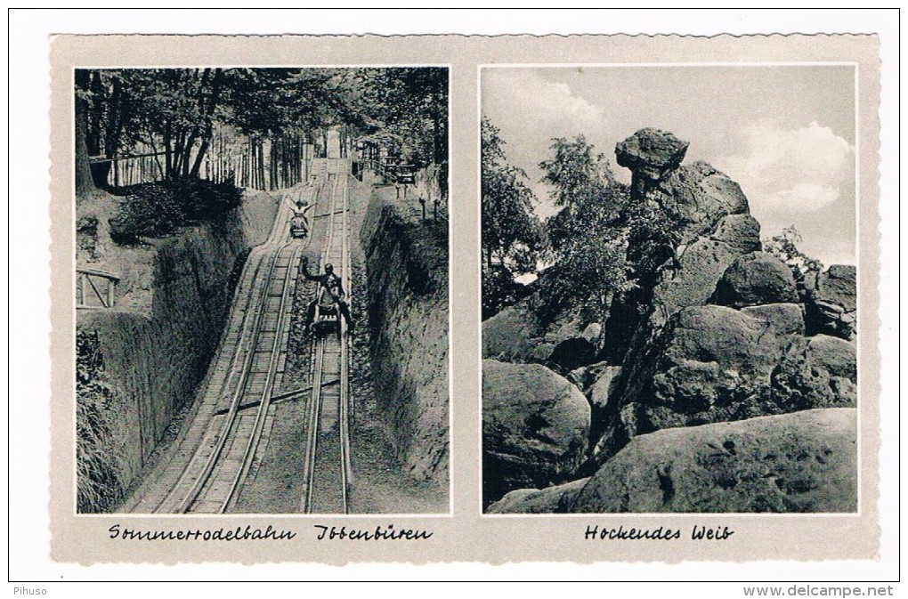 D5163    IBBENBÜREN : Sommerrodelbahn / Hockendes Weiss - Steinfurt