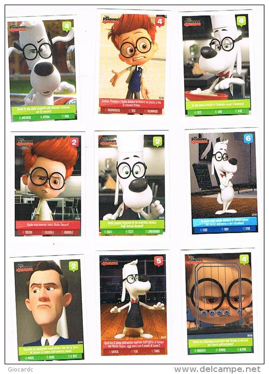 MR. PEABODY & SHERMAN  - TUTTA UN' ALTRA STORIA: LOTTO DI 36 CARTE COMPRESE TRA I NUMERI 9 E 142 - Autres & Non Classés