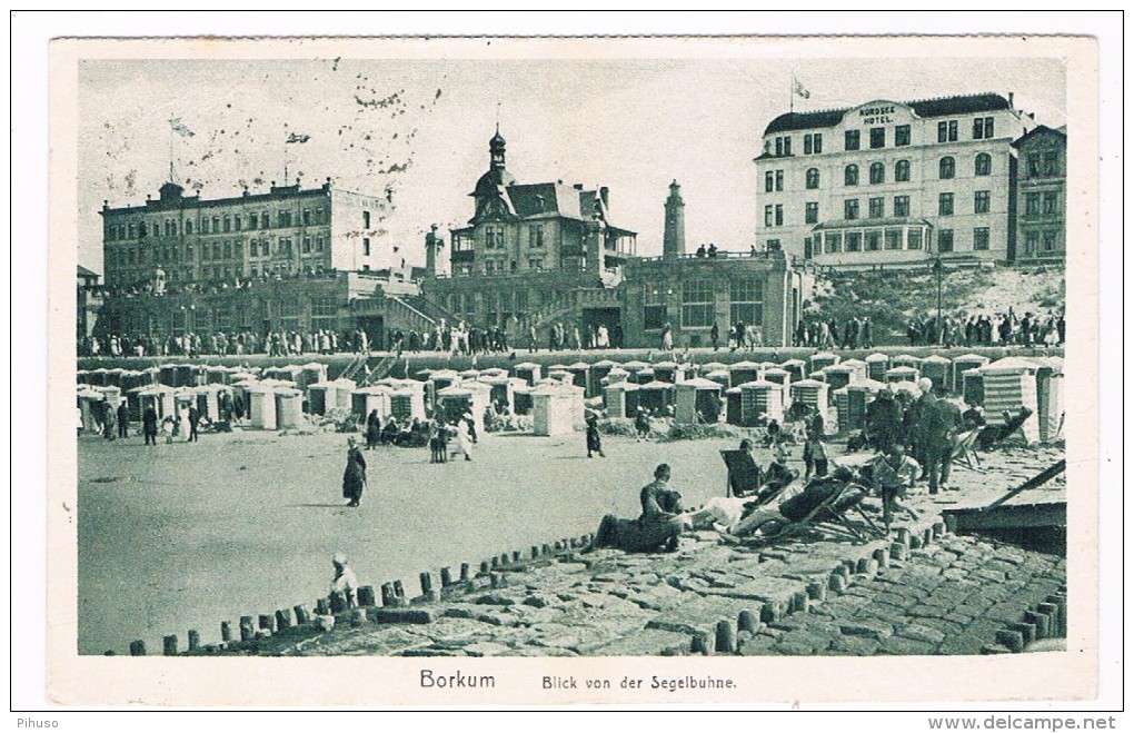 D5185     BORKUM : Blick Von Der Segelbuhne - Borkum