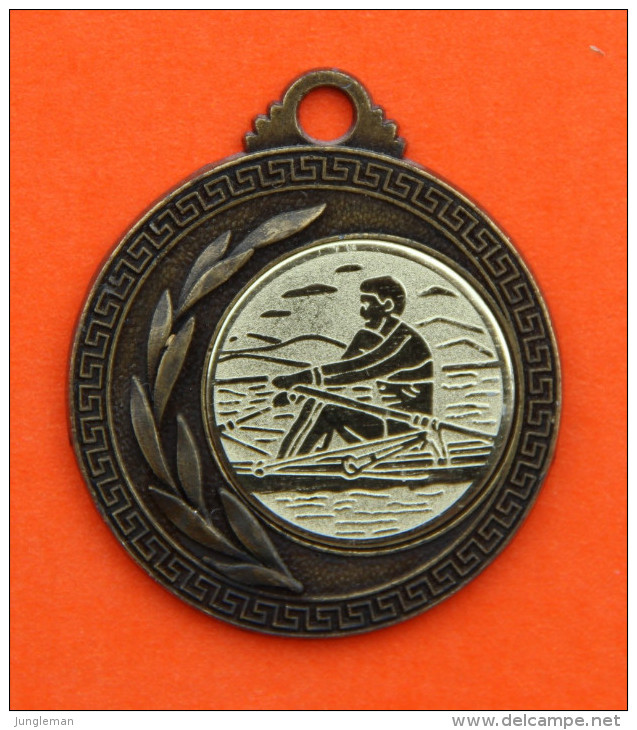 Médaille Métal Couleur Bronze Et Dorée - Aviron - Remo