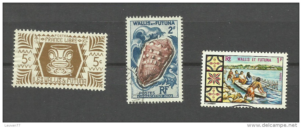 Wallis Et Futuna N°133, 164, 174  Cote 2.70 Euros - Oblitérés