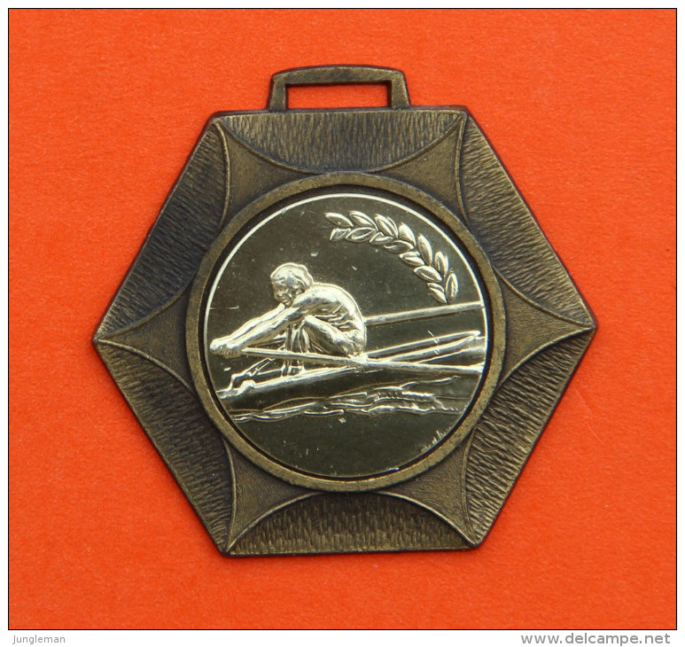 Médaille Métal Couleur Bronze Et Dorée - Aviron - Aviron