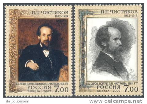 RUSSIA - RUSSIE : 11-05-2007 : (MNH) Set 2v : Painter P. Christyakov - Neufs