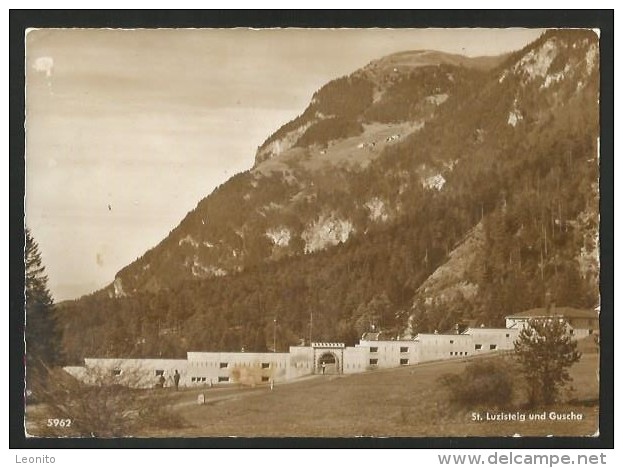 ST. LUZISTEIG GR Kaserne Militär Festung Maienfeld GR - Balzers FL Feldpost - Maienfeld