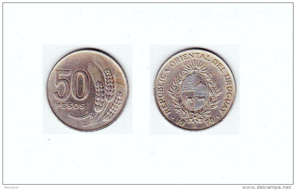 ® URUGUAY 1970-1973: LOTE De 4 Monedas - Níquel - Uruguay