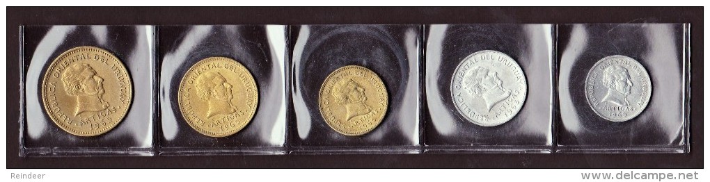 ® URUGUAY: Monedas De 1965 - LOTE X5 - Uruguay