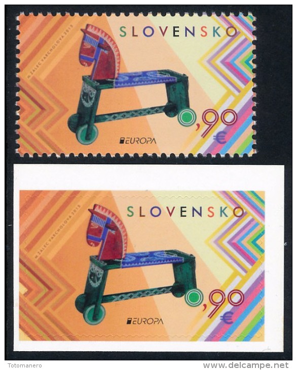 SLOVAKIA/Slowakei/Slovensko EUROPA 2015 "Old Toys" Gummed &  Adhesive Set Of 2v** - 2015