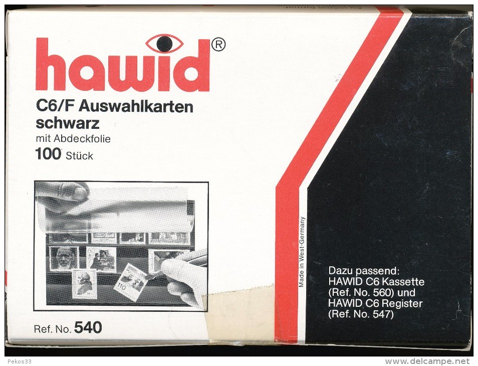 Hawid Einsteckkarten  C6  Schwarz   100  Stück  Neu - Einsteckkarten