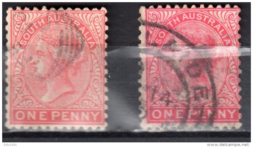 South Australia 1905 Queen Victoria - 2x Mi 108- Perf 12:11½ - Used - Gebruikt