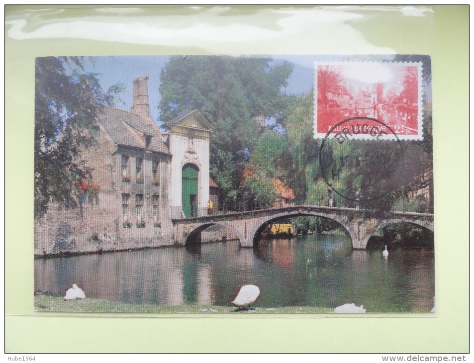 CARTE MAXIMUM CARD BEGUINAGE DE BRUGES AVEC PONT  BELGIQUE - 1951-1960