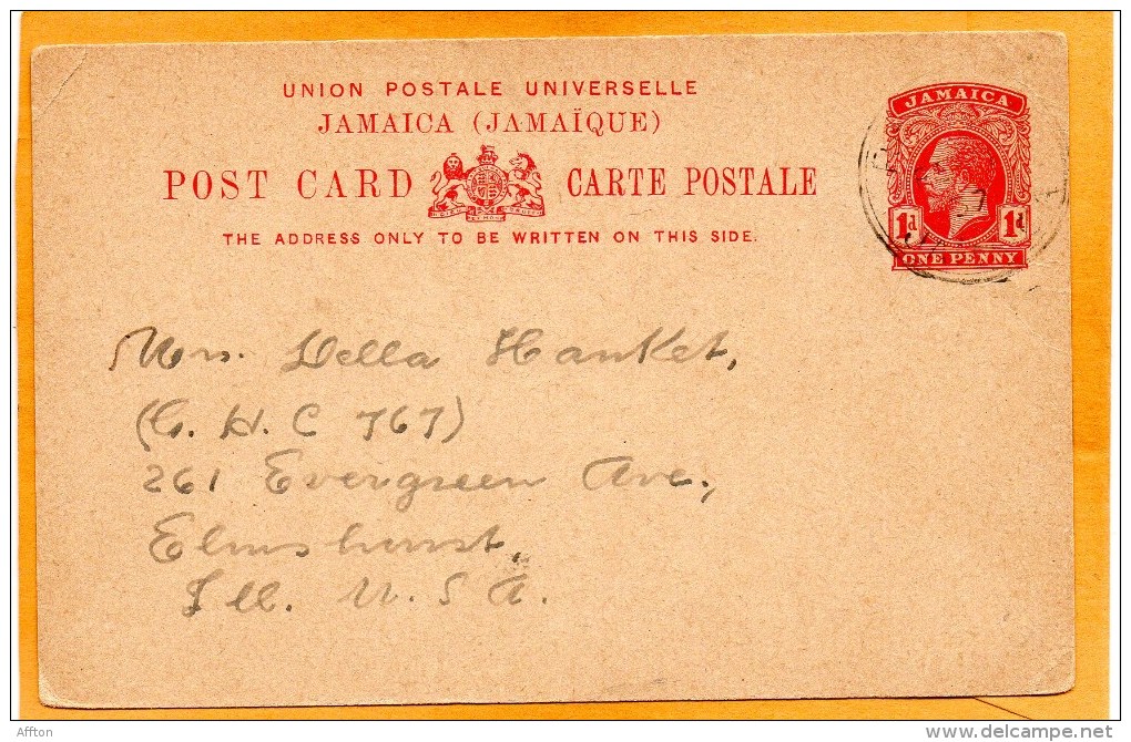 Jamaica 1937 Card Mailed - Jamaica (...-1961)