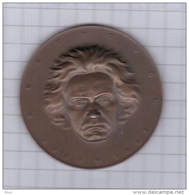 Beethoven Beethowen 1927 Musique Music Composer Compositeur Medal Medaille - Non Classés