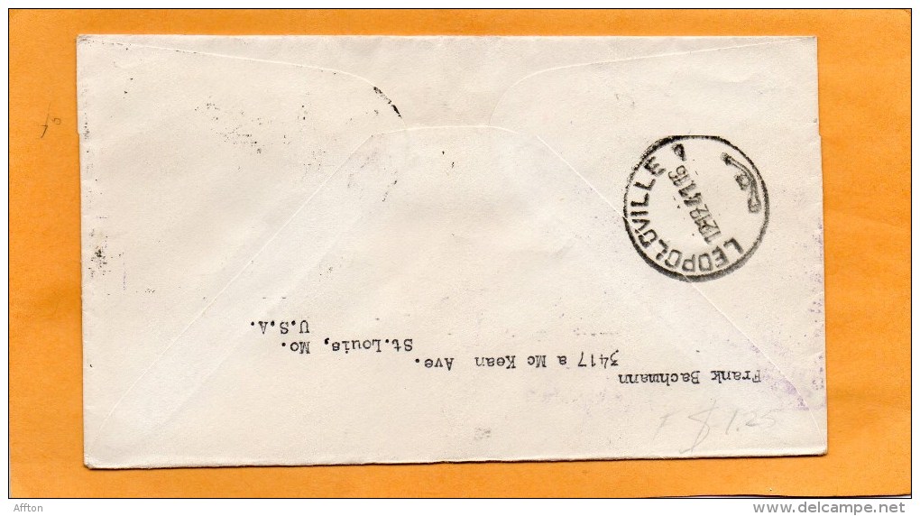 Trinidad 1941 First Flight Air Mail Cover Mailed To Leopoldville - Trinidad & Tobago (...-1961)