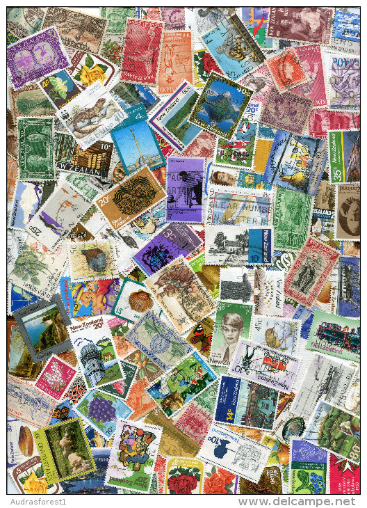 FREE POSTAGE NEW ZEALAND - 100 Different Used Minimum  5 X KGV, 10 X KGVI, 50 Large Stamps With All Xmas Stamps Removed - Collections, Lots & Séries