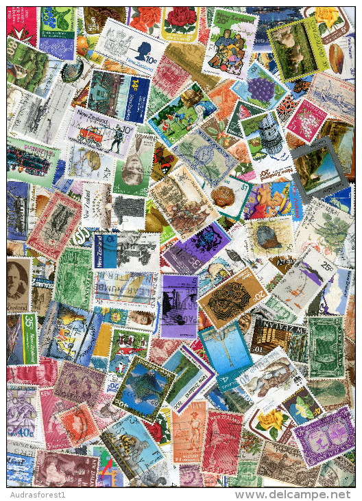 FREE POSTAGE NEW ZEALAND - 100 Different Used Minimum  5 X KGV, 10 X KGVI, 50 Large Stamps With All Xmas Stamps Removed - Collections, Lots & Séries