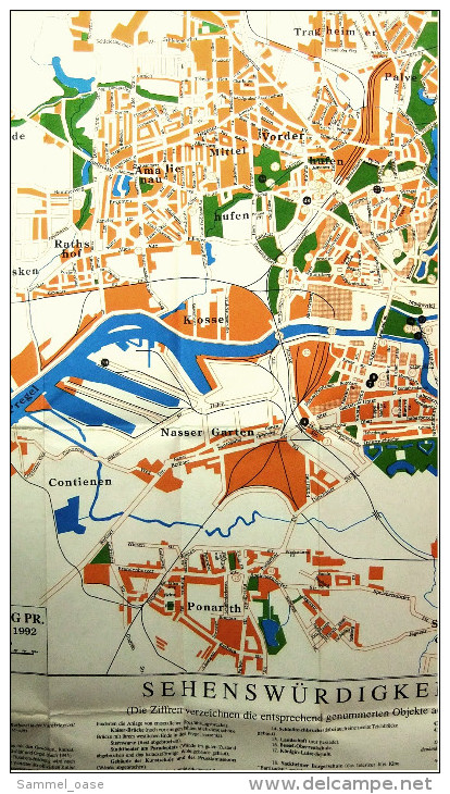 Stadt-Karte Von Königsberg / Preußen  -  Mit Beilage Straßennamen Im Wandel  -  Ca. 1992  -  Maßstab 1:15.000 - Sonstige & Ohne Zuordnung