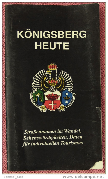 Stadt-Karte von Königsberg / Preußen  -  Mit Beilage Straßennamen im Wandel  -  ca. 1992  -  Maßstab 1:15.000