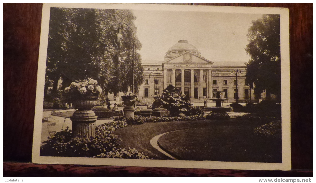 CPA    ALLEMAGNE  WIESBADEN  CURE SALLE AVEC LE JARDIN DE FLEURS  1923 - Wiesbaden