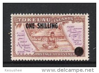 TOKELAU 1956 FREIMARKE Mi 1 VON 1948 MIT NEUEM WERTAUFDRUCK; Mi 5 ** - Tokelau