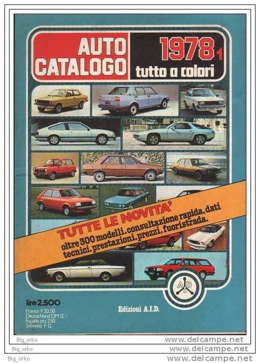 AUTO CATALOGO - 1978 (300 MODELLI) - Motores