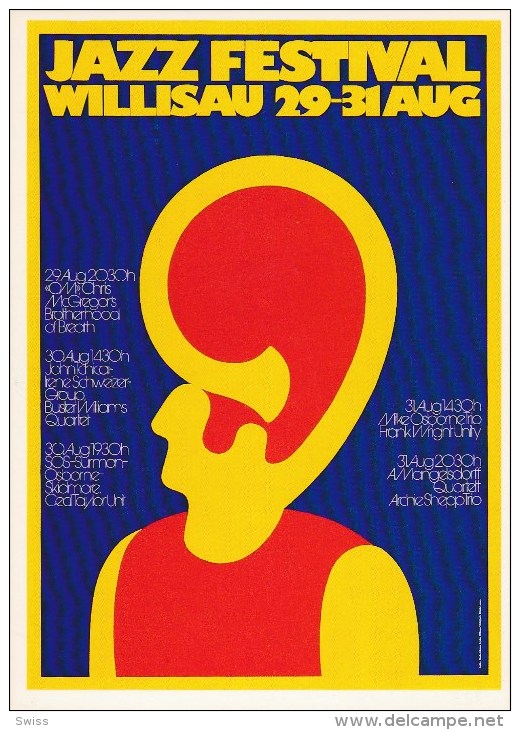 REPRO PLAKAT D´AFFICHE  JAZZFESTIVAL WILLISAU - Willisau