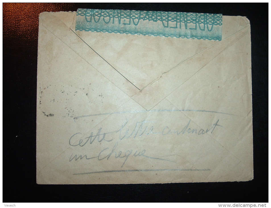 LETTRE POUR LA FRANCE TP 5M X2 OBL. 6 NO 17 CAIRO + CENSURE - 1915-1921 British Protectorate