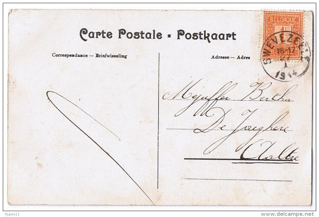 Swevezeele Presbytère Pastorij Denoo Stamp Cachet 1914 - Wingene