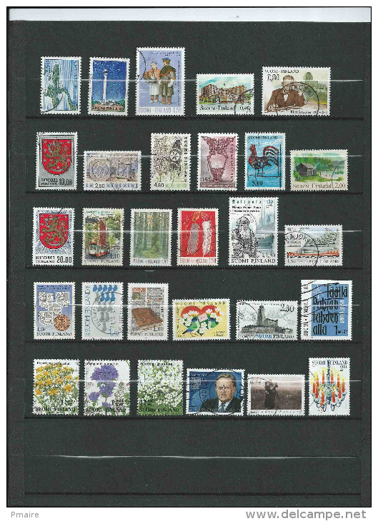 Lotpm 158 - Lot De Timbres De Finlande Obliteres - Collections