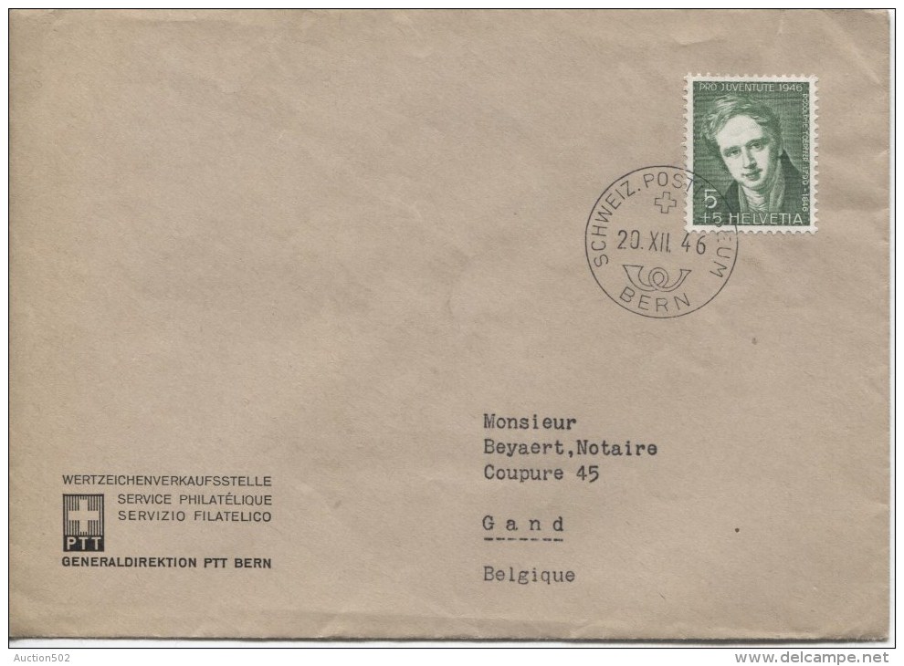 Suisse-Switzerland TP Surtaxe C.Schweiz.Postmuseeum En 1946 V.Gand PR2111 - Lettres & Documents