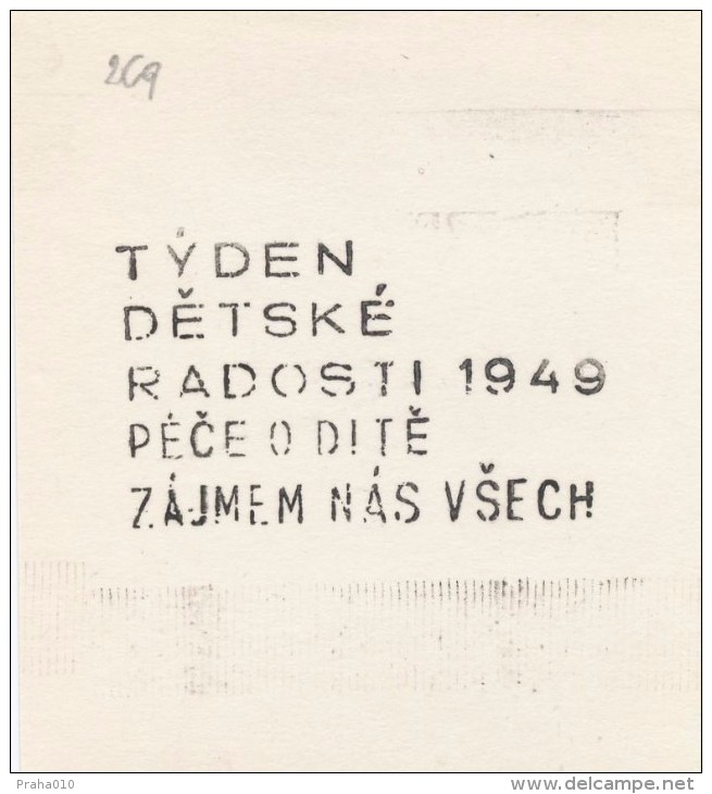 J1128 - Czechoslovakia (1945-79) Control Imprint Stamp Machine (R!): Week Of Children's Joy 1949; Child Care ... - Ensayos & Reimpresiones