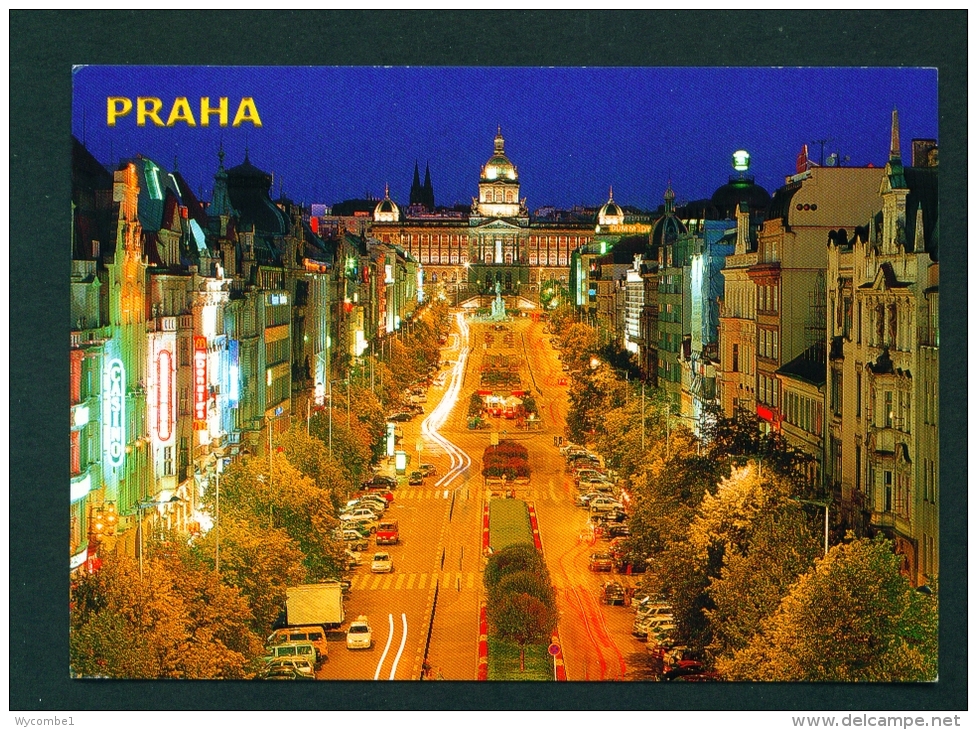 CZECH REPUBLIC  -  Prague  Wenceslas Square  Used Postcard As Scans - Czech Republic