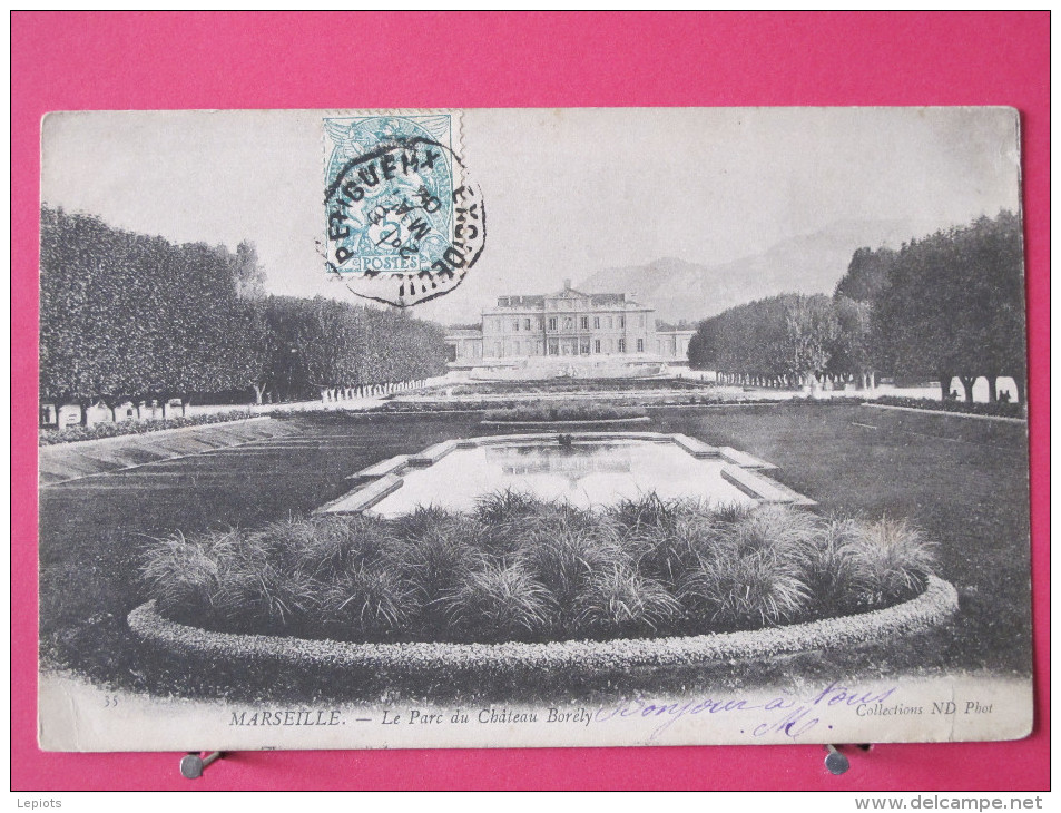 13 - Marseille - Le Parc Du Château Borély - Précurseur 1904 - Convoyeur Excideuil à Périgueux - Scans Recto-verso - Parcs Et Jardins