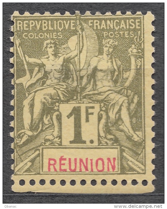 Reunion 1892 Yvert#44 Mint Hinged - Unused Stamps