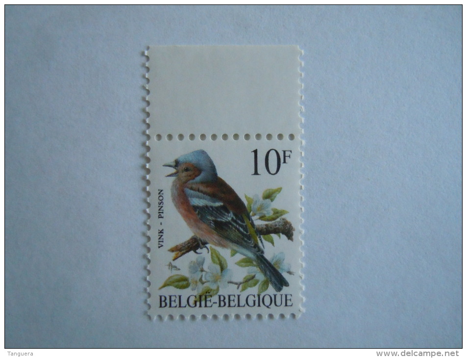 België Belgique Belgium 1990 Vogels Oiseaux Buzin Vink Pinson Groene Gom  2351GR Yv 2350 MNH ** - 1985-.. Vogels (Buzin)