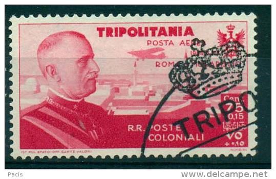 TRIPOLITANIA 1934  ROMA -MOGADISCIO 50 C. POSTA AEREA AIR MAIL ANNULLATO  USED - Tripolitania