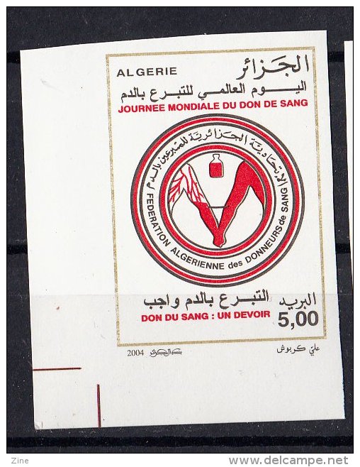 ALG Algérie  - N° 1373 Imperforate Non Dentlé Journée Mondiale Du Don De Sang Médecine Santé Prévention - Medicine