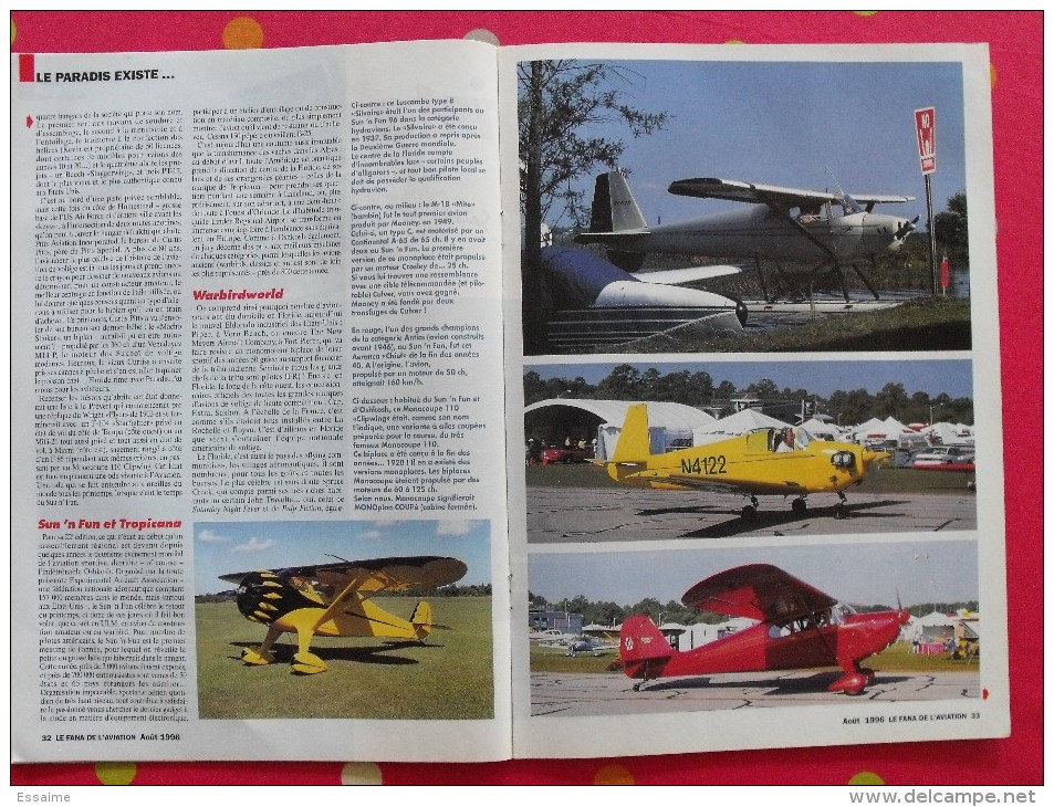 revue Le fana de l'aviation n° 321. 1996. takoradi avenger XP-75 Eagle, alphonse tellier guerre chine-japon 1937