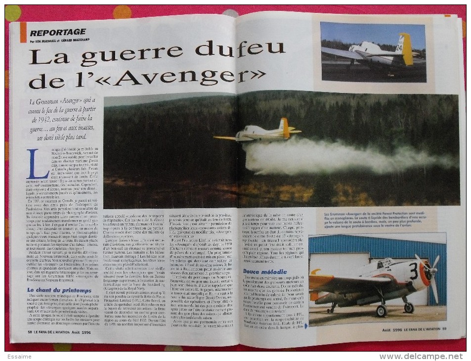 revue Le fana de l'aviation n° 321. 1996. takoradi avenger XP-75 Eagle, alphonse tellier guerre chine-japon 1937