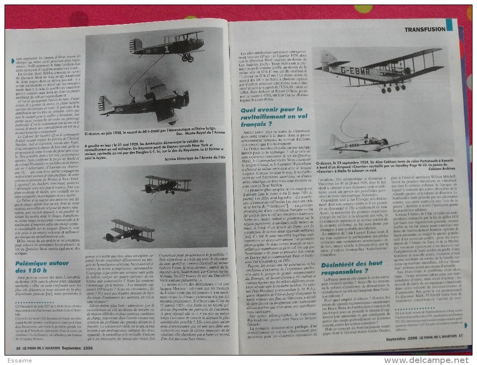 revue Le fana de l'aviation n° 322. 1996. avion atlantic blohm & voss guerre chine-japon 1937